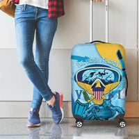 US Virgin Islands Snorkeling Luggage Cover Sea Turtle Snorkel Ocean Style - Wonder Print Shop