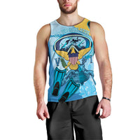 US Virgin Islands Snorkeling Men Tank Top Sea Turtle Snorkel Ocean Style - Wonder Print Shop