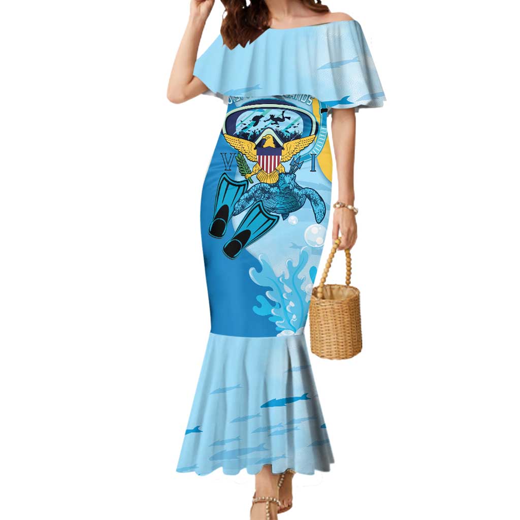 US Virgin Islands Snorkeling Mermaid Dress Sea Turtle Snorkel Ocean Style - Wonder Print Shop