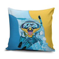 US Virgin Islands Snorkeling Pillow Cover Sea Turtle Snorkel Ocean Style - Wonder Print Shop