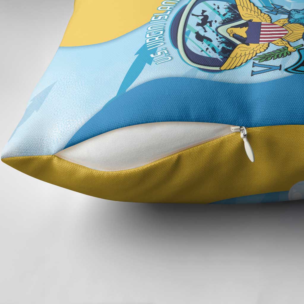 US Virgin Islands Snorkeling Pillow Cover Sea Turtle Snorkel Ocean Style - Wonder Print Shop