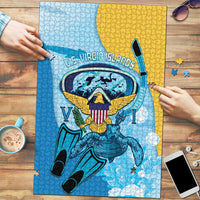 US Virgin Islands Snorkeling Puzzle Sea Turtle Snorkel Ocean Style - Wonder Print Shop