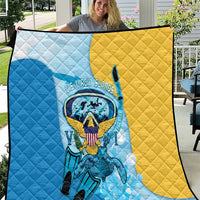 US Virgin Islands Snorkeling Quilt Sea Turtle Snorkel Ocean Style - Wonder Print Shop