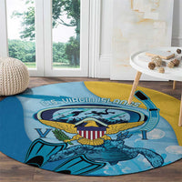 US Virgin Islands Snorkeling Round Carpet Sea Turtle Snorkel Ocean Style - Wonder Print Shop