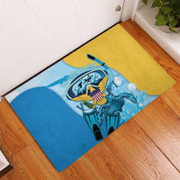 US Virgin Islands Snorkeling Rubber Doormat Sea Turtle Snorkel Ocean Style - Wonder Print Shop