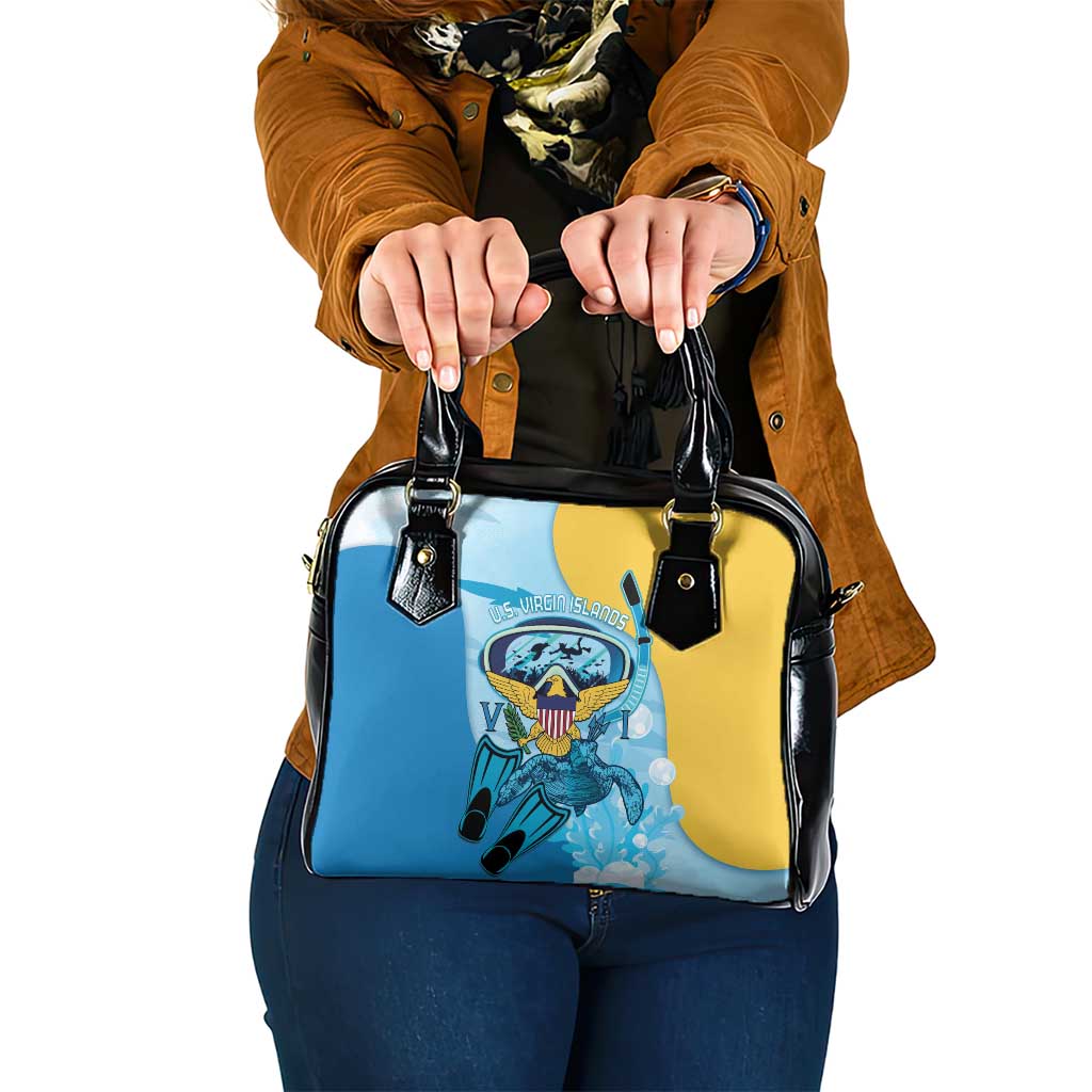 US Virgin Islands Snorkeling Shoulder Handbag Sea Turtle Snorkel Ocean Style - Wonder Print Shop