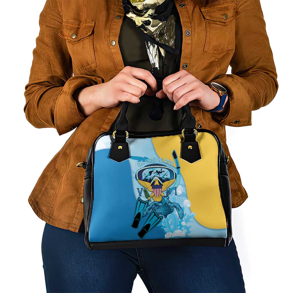 US Virgin Islands Snorkeling Shoulder Handbag Sea Turtle Snorkel Ocean Style - Wonder Print Shop