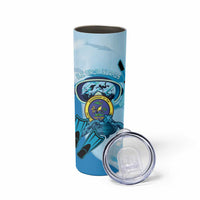 US Virgin Islands Snorkeling Skinny Tumbler Sea Turtle Snorkel Ocean Style - Wonder Print Shop