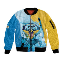 US Virgin Islands Snorkeling Sleeve Zip Bomber Jacket Sea Turtle Snorkel Ocean Style - Wonder Print Shop