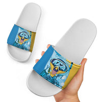 US Virgin Islands Snorkeling Slide Sandals Sea Turtle Snorkel Ocean Style - Wonder Print Shop