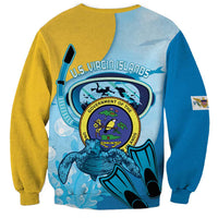 US Virgin Islands Snorkeling Sweatshirt Sea Turtle Snorkel Ocean Style - Wonder Print Shop