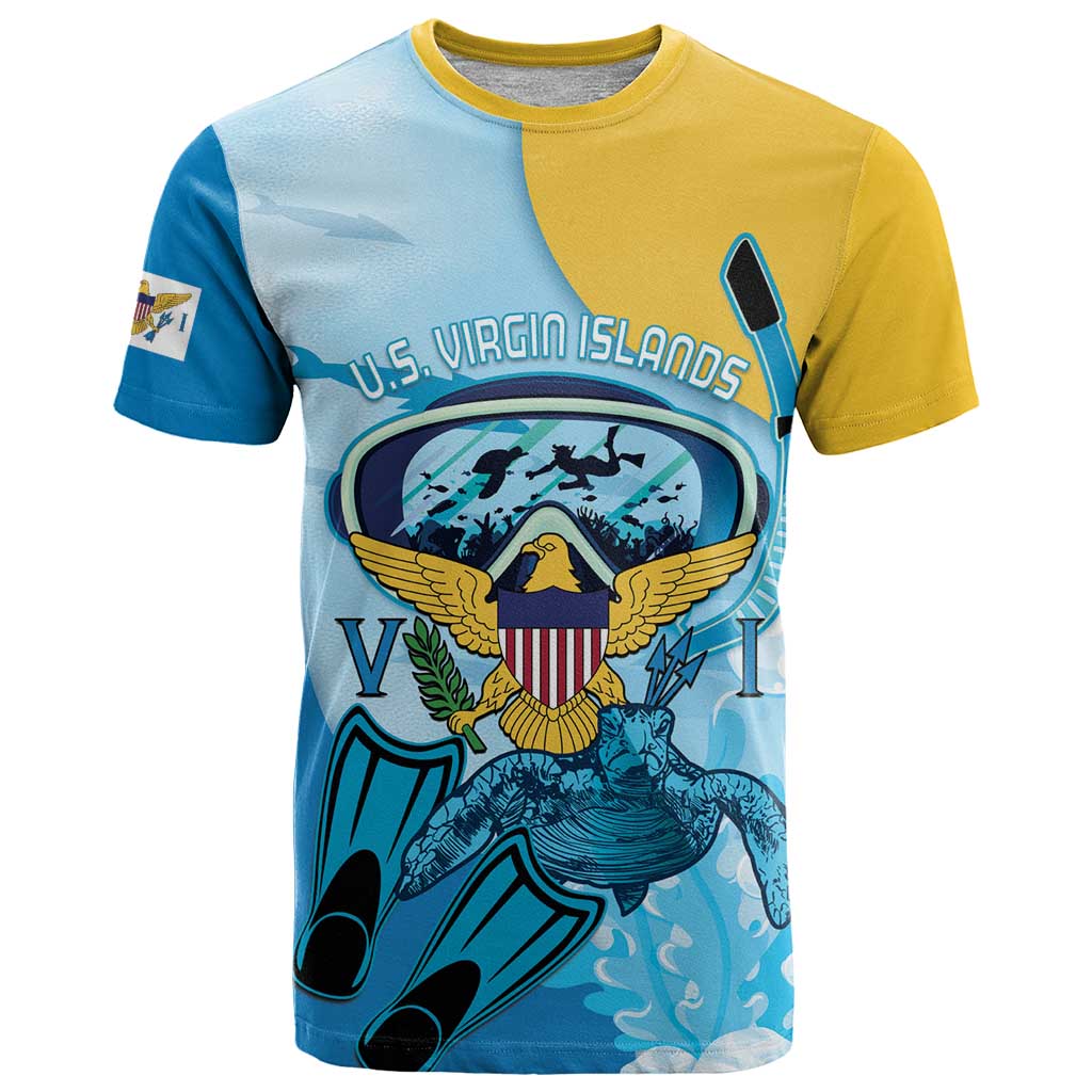 US Virgin Islands Snorkeling T Shirt Sea Turtle Snorkel Ocean Style - Wonder Print Shop
