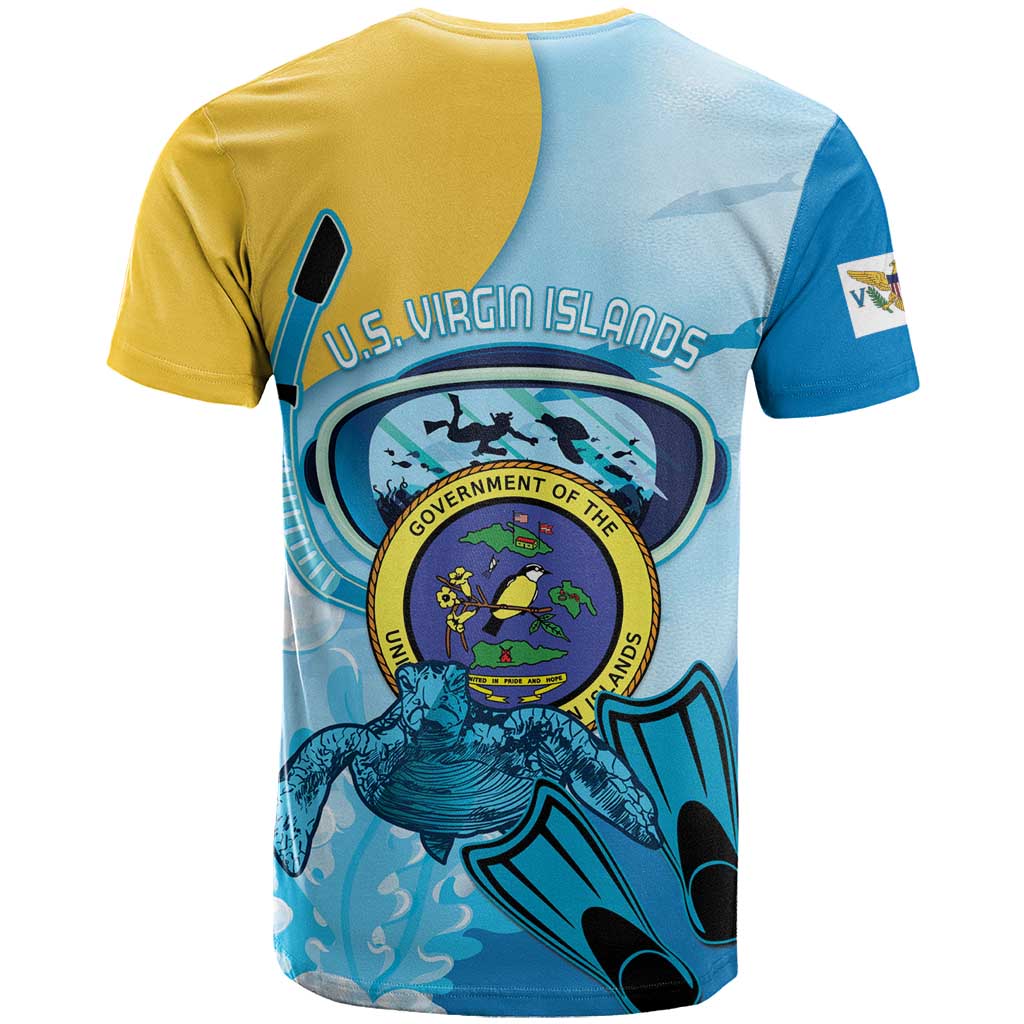 US Virgin Islands Snorkeling T Shirt Sea Turtle Snorkel Ocean Style - Wonder Print Shop