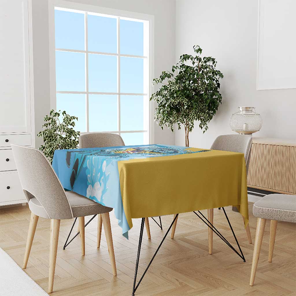 US Virgin Islands Snorkeling Tablecloth Sea Turtle Snorkel Ocean Style - Wonder Print Shop