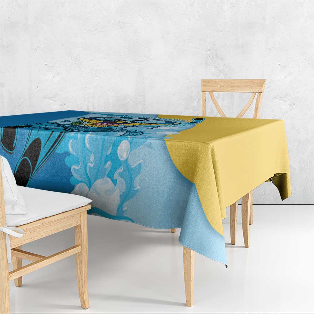 US Virgin Islands Snorkeling Tablecloth Sea Turtle Snorkel Ocean Style - Wonder Print Shop