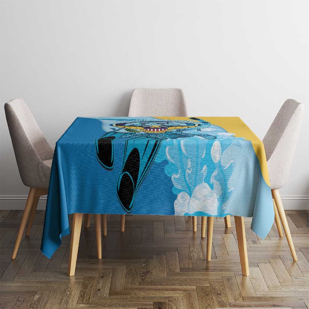 US Virgin Islands Snorkeling Tablecloth Sea Turtle Snorkel Ocean Style - Wonder Print Shop