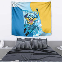 US Virgin Islands Snorkeling Tapestry Sea Turtle Snorkel Ocean Style - Wonder Print Shop