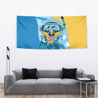 US Virgin Islands Snorkeling Tapestry Sea Turtle Snorkel Ocean Style - Wonder Print Shop
