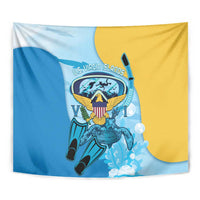 US Virgin Islands Snorkeling Tapestry Sea Turtle Snorkel Ocean Style - Wonder Print Shop