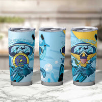 US Virgin Islands Snorkeling Tumbler Cup Sea Turtle Snorkel Ocean Style - Wonder Print Shop