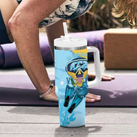 US Virgin Islands Snorkeling Tumbler With Handle Sea Turtle Snorkel Ocean Style - Wonder Print Shop