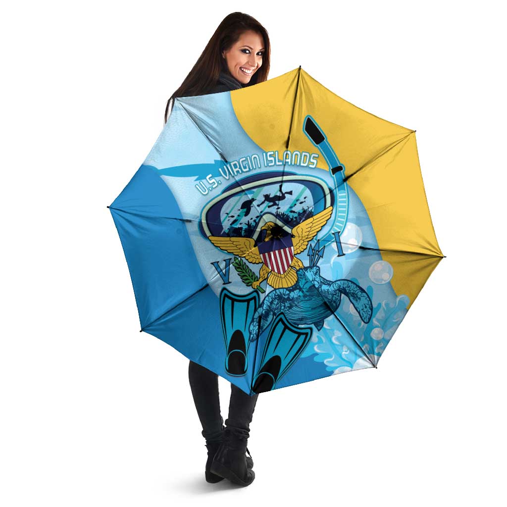 US Virgin Islands Snorkeling Umbrella Sea Turtle Snorkel Ocean Style - Wonder Print Shop