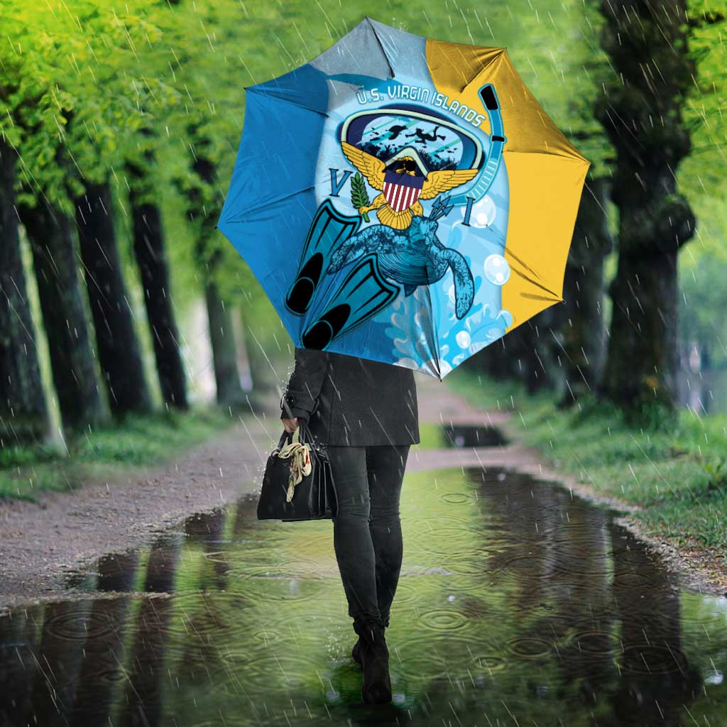 US Virgin Islands Snorkeling Umbrella Sea Turtle Snorkel Ocean Style - Wonder Print Shop