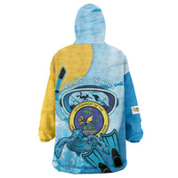 US Virgin Islands Snorkeling Wearable Blanket Hoodie Sea Turtle Snorkel Ocean Style - Wonder Print Shop