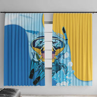 US Virgin Islands Snorkeling Window Curtain Sea Turtle Snorkel Ocean Style - Wonder Print Shop