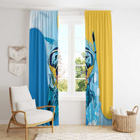 US Virgin Islands Snorkeling Window Curtain Sea Turtle Snorkel Ocean Style - Wonder Print Shop