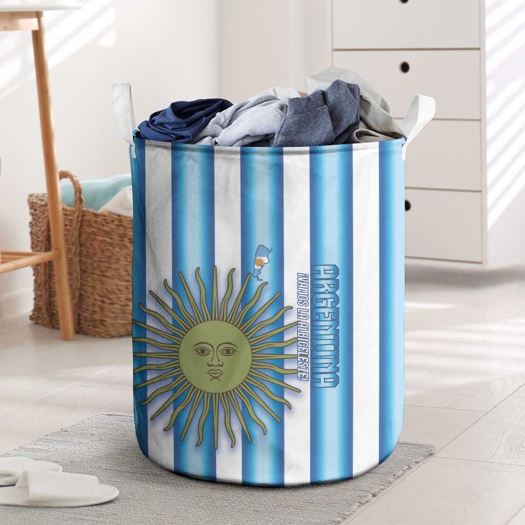 Argentina Football Laundry Basket Vamos La Albiceleste 2026 Version - Wonder Print Shop