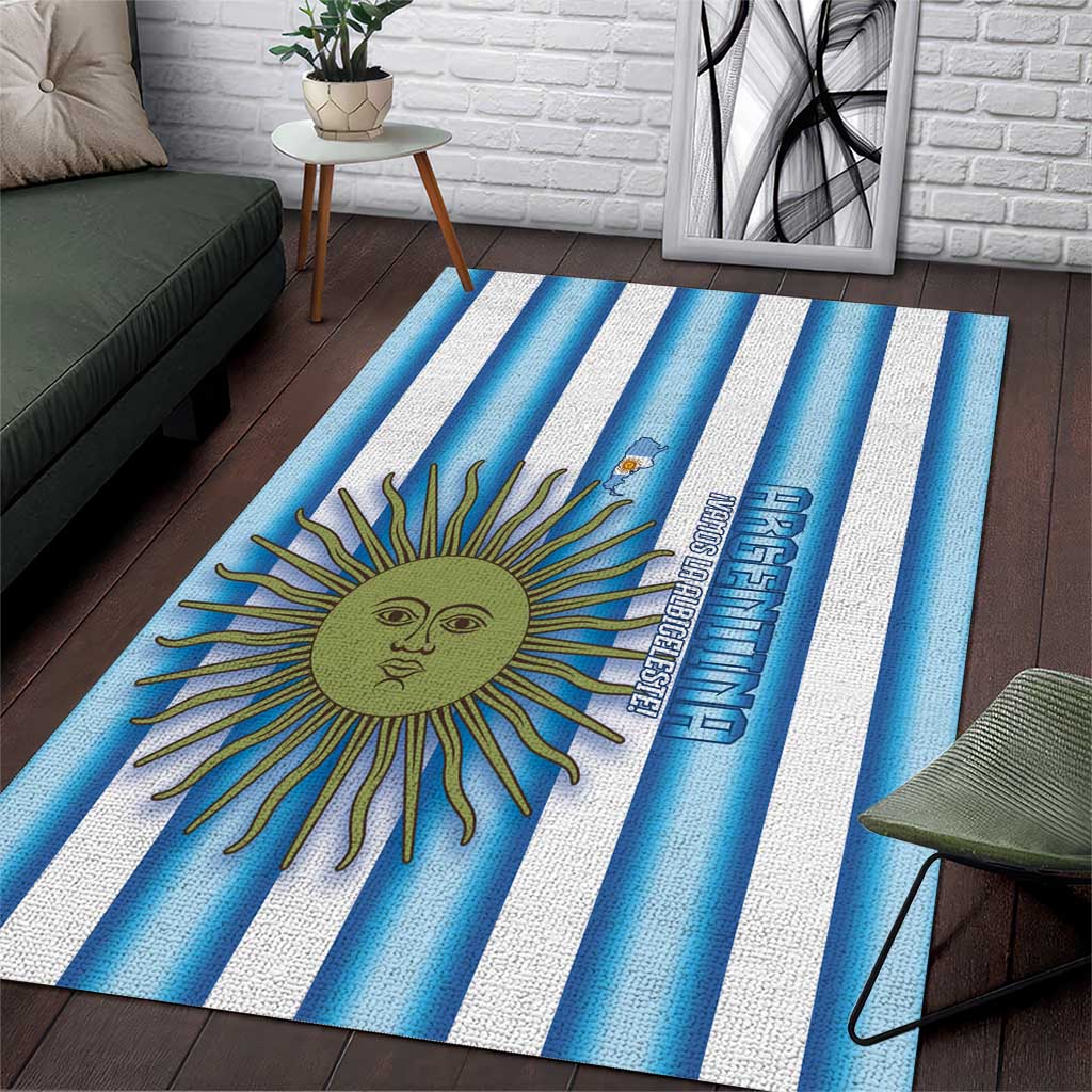 Argentina Football Area Rug Vamos La Albiceleste 2026 Version - Wonder Print Shop