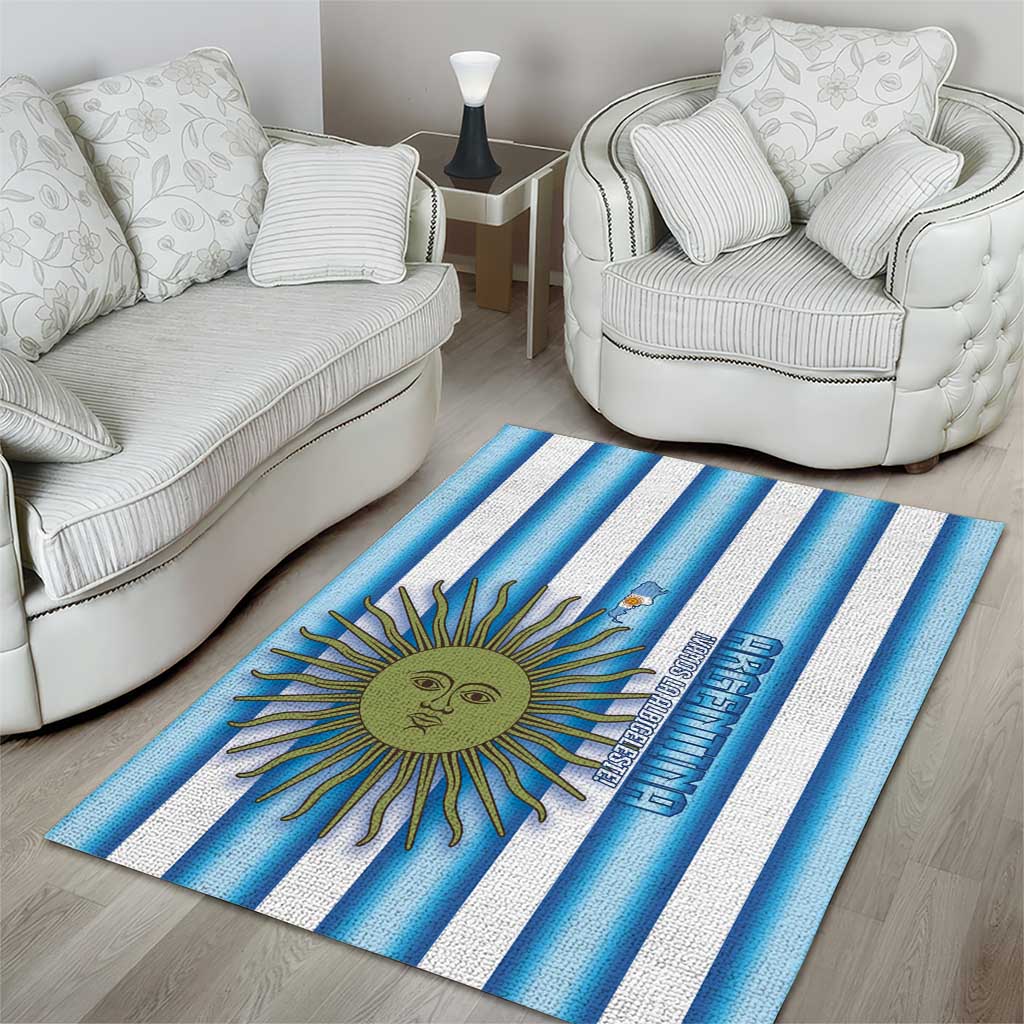 Argentina Football Area Rug Vamos La Albiceleste 2026 Version - Wonder Print Shop