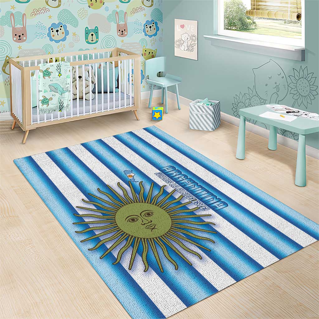 Argentina Football Area Rug Vamos La Albiceleste 2026 Version - Wonder Print Shop