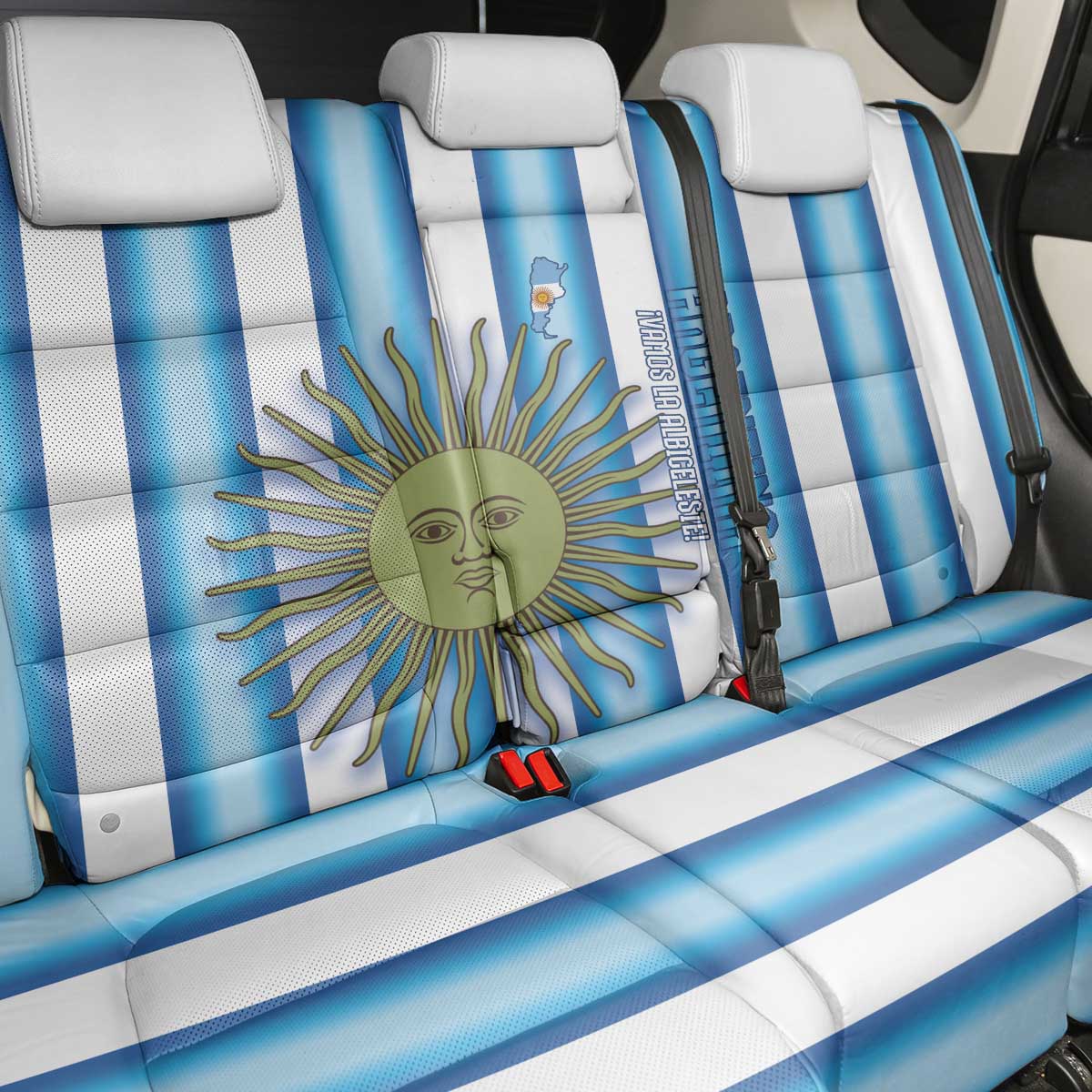 Argentina Football Back Car Seat Cover Vamos La Albiceleste 2026 Version - Wonder Print Shop