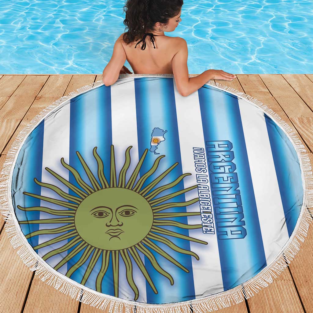 Argentina Football Beach Blanket Vamos La Albiceleste 2026 Version - Wonder Print Shop