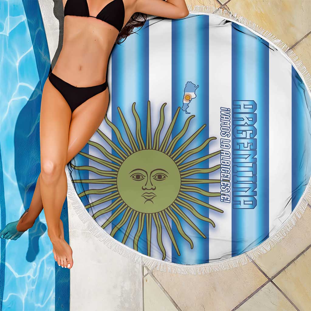 Argentina Football Beach Blanket Vamos La Albiceleste 2026 Version - Wonder Print Shop