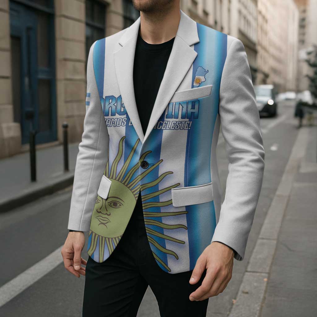 Argentina Football Custom Blazer Vamos La Albiceleste 2026 Version - Wonder Print Shop