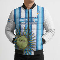 Argentina Football Custom Bomber Puffer Jacket Vamos La Albiceleste 2026 Version - Wonder Print Shop