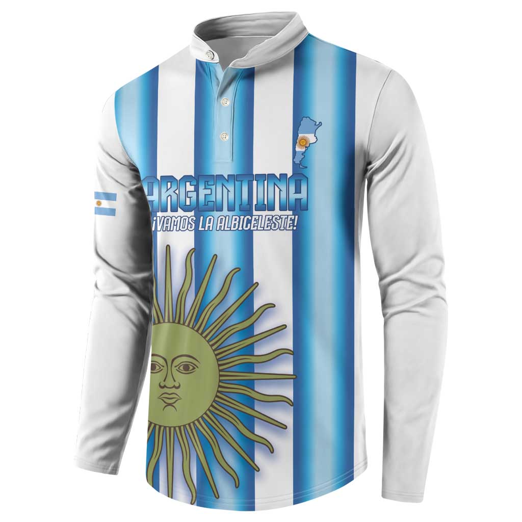 Argentina Football Custom Button Sweatshirt Vamos La Albiceleste 2026 Version - Wonder Print Shop