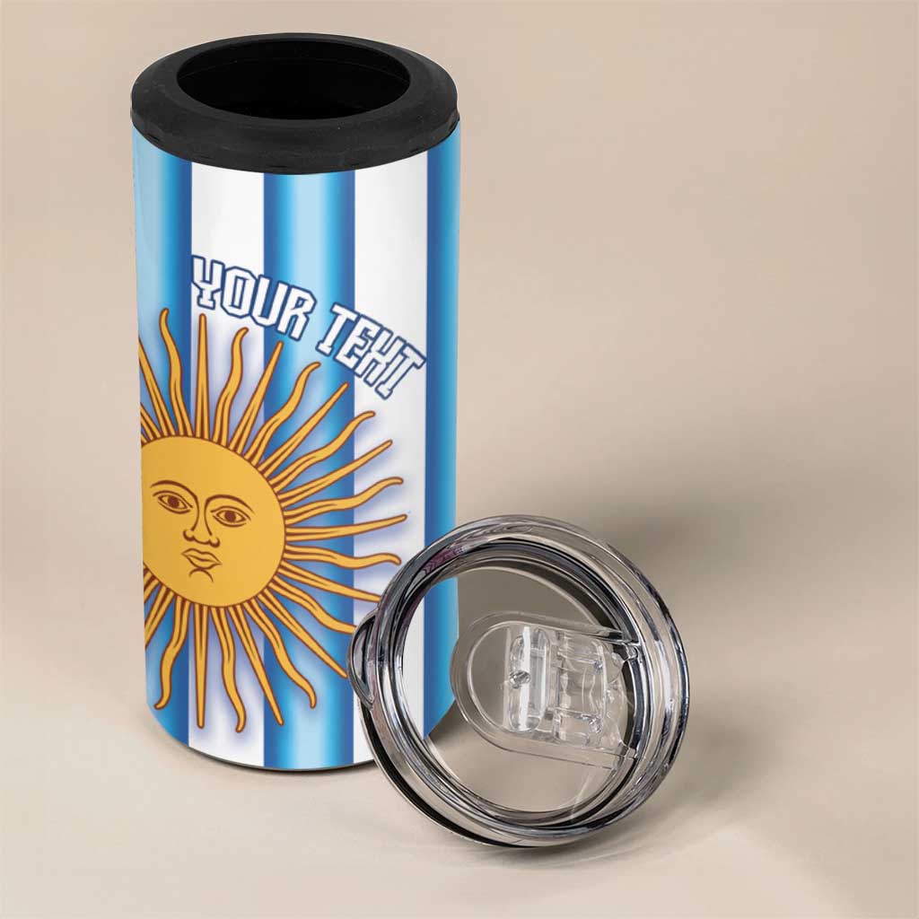 Argentina Football Custom 4 in 1 Can Cooler Tumbler Vamos La Albiceleste 2026 Version - Wonder Print Shop