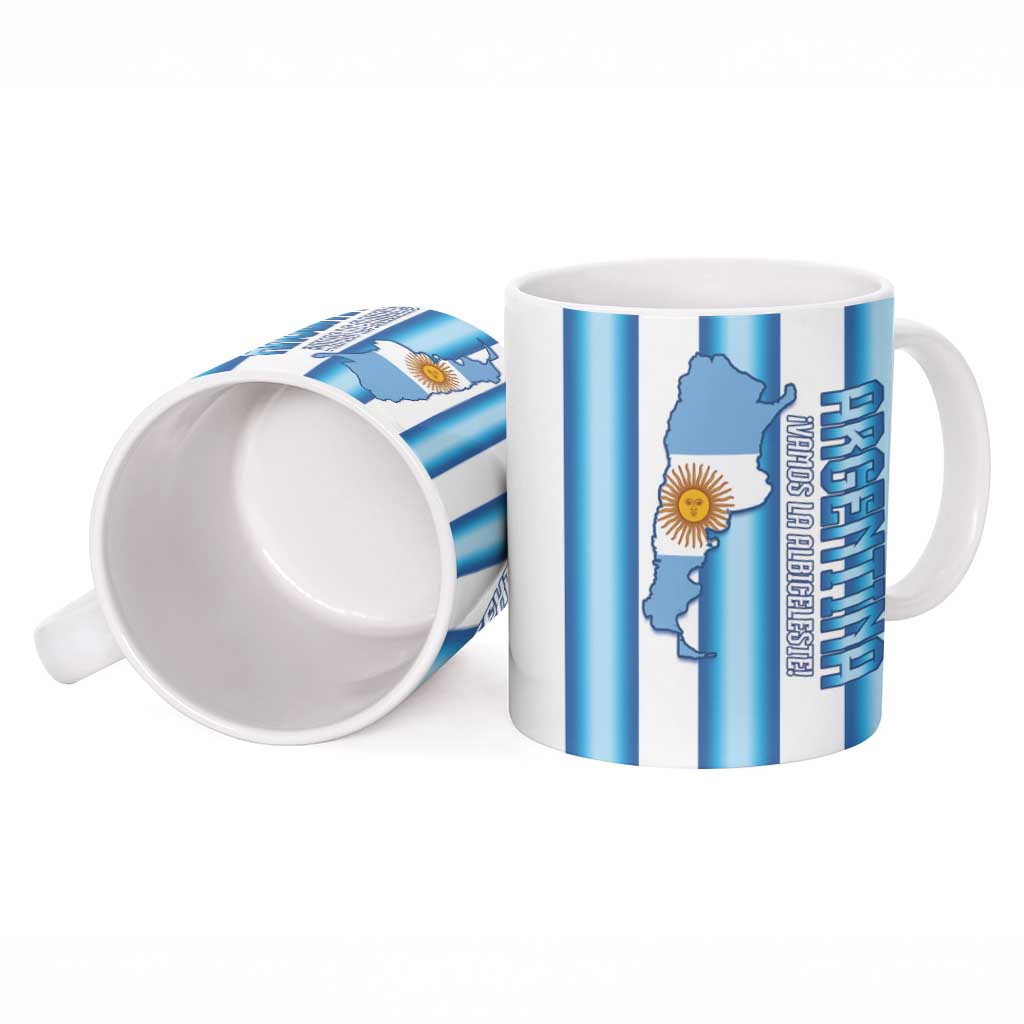 Argentina Football Custom Ceramic Mug Vamos La Albiceleste 2026 Version - Wonder Print Shop