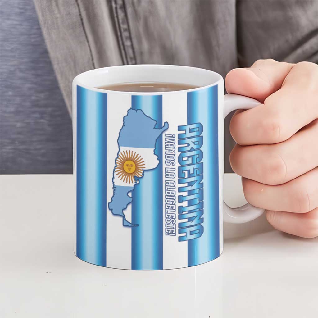 Argentina Football Custom Ceramic Mug Vamos La Albiceleste 2026 Version - Wonder Print Shop