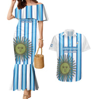 Argentina Football Custom Couples Matching Mermaid Dress and Hawaiian Shirt Vamos La Albiceleste 2026 Version - Wonder Print Shop
