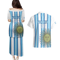Argentina Football Custom Couples Matching Puletasi and Hawaiian Shirt Vamos La Albiceleste 2026 Version - Wonder Print Shop