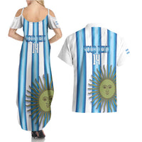 Argentina Football Custom Couples Matching Summer Maxi Dress and Hawaiian Shirt Vamos La Albiceleste 2026 Version - Wonder Print Shop