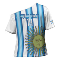 Argentina Football Custom Cross Shoulder Shirt Vamos La Albiceleste 2026 Version - Wonder Print Shop