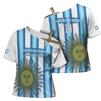 Argentina Football Custom Cross Shoulder Shirt Vamos La Albiceleste 2026 Version - Wonder Print Shop