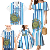 Argentina Football Custom Family Matching Mermaid Dress and Hawaiian Shirt Vamos La Albiceleste 2026 Version - Wonder Print Shop