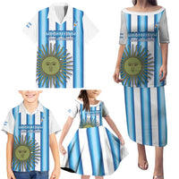 Argentina Football Custom Family Matching Puletasi and Hawaiian Shirt Vamos La Albiceleste 2026 Version - Wonder Print Shop